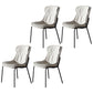 Industrial Style Home Side Chair Set Leather Dining Chair with Metal Legs Grey 4 Piece Set Black Clearhalo ' kitchen&dining_furn' 'Dining Chairs' 'Dining Tables & Seating' 'dining_chair' 'furn' 'furn_dining_chair' 'Furniture' 'furniture_dining_chair' 'Kitchen & Dining Furniture' 'kitchen' 3671298
