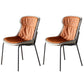 Industrial Style Home Side Chair Set Leather Dining Chair with Metal Legs Orange 2 Piece Set Gray Clearhalo ' kitchen&dining_furn' 'Dining Chairs' 'Dining Tables & Seating' 'dining_chair' 'furn' 'furn_dining_chair' 'Furniture' 'furniture_dining_chair' 'Kitchen & Dining Furniture' 'kitchen' 3671303