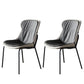 Industrial Style Home Side Chair Set Leather Dining Chair with Metal Legs Dark Gray 2 Piece Set Black Clearhalo ' kitchen&dining_furn' 'Dining Chairs' 'Dining Tables & Seating' 'dining_chair' 'furn' 'furn_dining_chair' 'Furniture' 'furniture_dining_chair' 'Kitchen & Dining Furniture' 'kitchen' 3671306