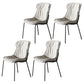 Industrial Style Home Side Chair Set Leather Dining Chair with Metal Legs Grey 4 Piece Set Gray Clearhalo ' kitchen&dining_furn' 'Dining Chairs' 'Dining Tables & Seating' 'dining_chair' 'furn' 'furn_dining_chair' 'Furniture' 'furniture_dining_chair' 'Kitchen & Dining Furniture' 'kitchen' 3671310