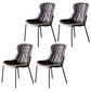 Industrial Style Home Side Chair Set Leather Dining Chair with Metal Legs Brown 4 Piece Set Black Clearhalo ' kitchen&dining_furn' 'Dining Chairs' 'Dining Tables & Seating' 'dining_chair' 'furn' 'furn_dining_chair' 'Furniture' 'furniture_dining_chair' 'Kitchen & Dining Furniture' 'kitchen' 3671313