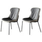 Industrial Style Home Side Chair Set Leather Dining Chair with Metal Legs Dark Gray 2 Piece Set Gray Clearhalo ' kitchen&dining_furn' 'Dining Chairs' 'Dining Tables & Seating' 'dining_chair' 'furn' 'furn_dining_chair' 'Furniture' 'furniture_dining_chair' 'Kitchen & Dining Furniture' 'kitchen' 3671315