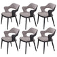 Metal Industrial Dining Room Chair Metallic Finish Open Back Dining Chair Off-White 6 Piece Set Clearhalo ' kitchen&dining_furn' 'Dining Chairs' 'Dining Tables & Seating' 'dining_chair' 'furn' 'furn_dining_chair' 'Furniture' 'furniture_dining_chair' 'Kitchen & Dining Furniture' 'kitchen' 3671322