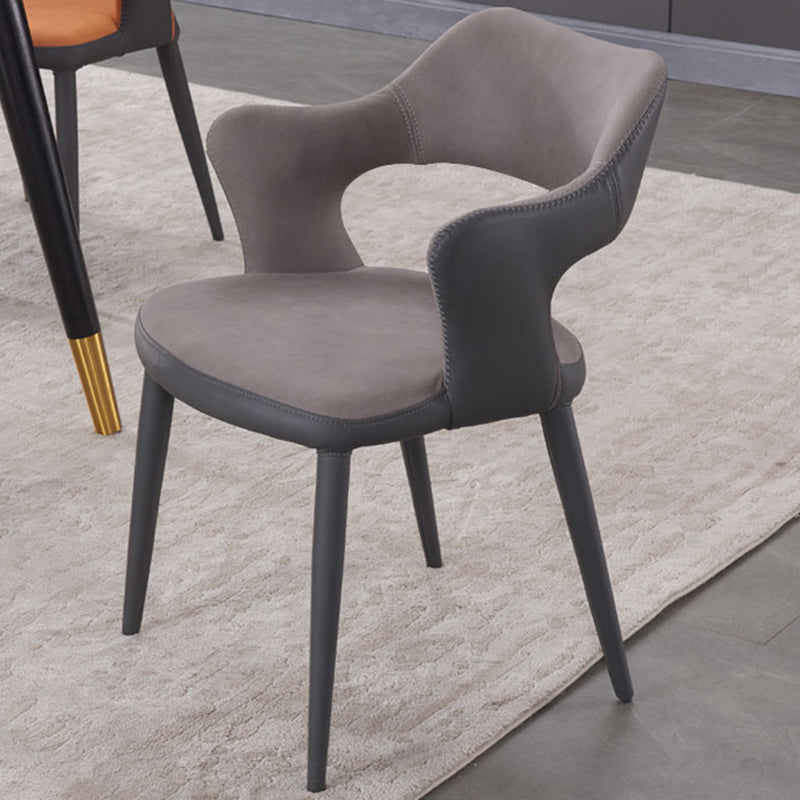 Metal Industrial Dining Room Chair Metallic Finish Open Back Dining Chair Clearhalo ' kitchen&dining_furn' 'Dining Chairs' 'Dining Tables & Seating' 'dining_chair' 'furn' 'furn_dining_chair' 'Furniture' 'furniture_dining_chair' 'Kitchen & Dining Furniture' 'kitchen' 3671324