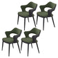 Metal Industrial Dining Room Chair Metallic Finish Open Back Dining Chair Blackish Green 4 Piece Set Clearhalo ' kitchen&dining_furn' 'Dining Chairs' 'Dining Tables & Seating' 'dining_chair' 'furn' 'furn_dining_chair' 'Furniture' 'furniture_dining_chair' 'Kitchen & Dining Furniture' 'kitchen' 3671325