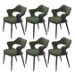 Metal Industrial Dining Room Chair Metallic Finish Open Back Dining Chair Blackish Green 6 Piece Set Clearhalo ' kitchen&dining_furn' 'Dining Chairs' 'Dining Tables & Seating' 'dining_chair' 'furn' 'furn_dining_chair' 'Furniture' 'furniture_dining_chair' 'Kitchen & Dining Furniture' 'kitchen' 3671327