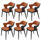 Metal Industrial Dining Room Chair Metallic Finish Open Back Dining Chair Orange 6 Piece Set Clearhalo ' kitchen&dining_furn' 'Dining Chairs' 'Dining Tables & Seating' 'dining_chair' 'furn' 'furn_dining_chair' 'Furniture' 'furniture_dining_chair' 'Kitchen & Dining Furniture' 'kitchen' 3671333