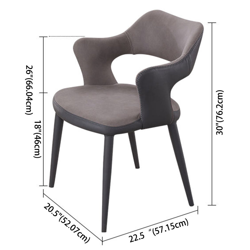 Metal Industrial Dining Room Chair Metallic Finish Open Back Dining Chair Clearhalo ' kitchen&dining_furn' 'Dining Chairs' 'Dining Tables & Seating' 'dining_chair' 'furn' 'furn_dining_chair' 'Furniture' 'furniture_dining_chair' 'Kitchen & Dining Furniture' 'kitchen' 3671335