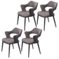 Metal Industrial Dining Room Chair Metallic Finish Open Back Dining Chair Light Gray 4 Piece Set Clearhalo ' kitchen&dining_furn' 'Dining Chairs' 'Dining Tables & Seating' 'dining_chair' 'furn' 'furn_dining_chair' 'Furniture' 'furniture_dining_chair' 'Kitchen & Dining Furniture' 'kitchen' 3671337