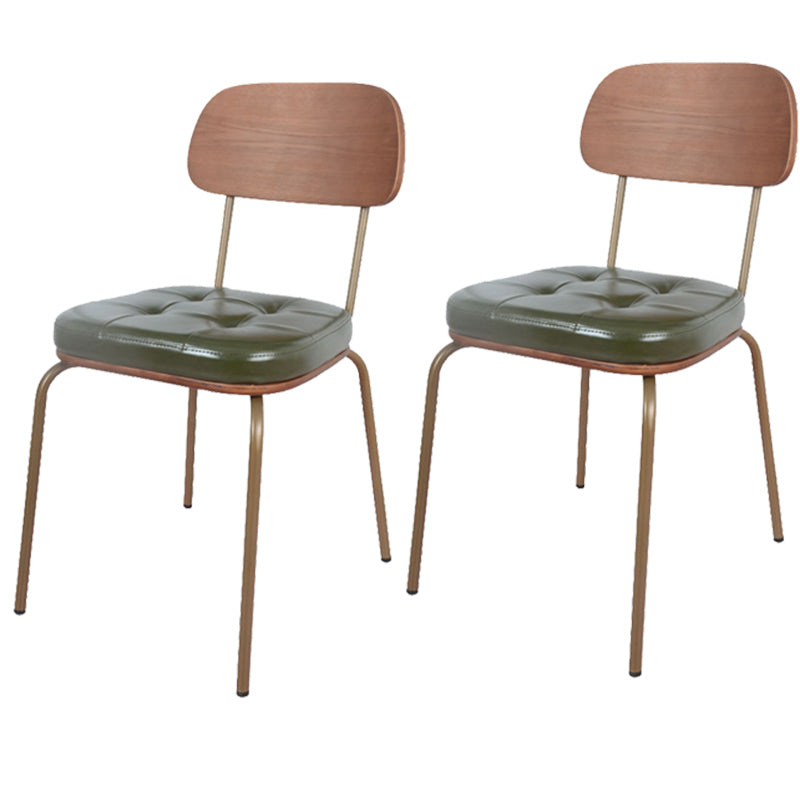 Industrial Dining Chair with 4 Metal Legs Open Back Side Chair for Home Use Green 2 Piece Set Clearhalo ' kitchen&dining_furn' 'Dining Chairs' 'Dining Tables & Seating' 'dining_chair' 'furn' 'furn_dining_chair' 'Furniture' 'furniture_dining_chair' 'Kitchen & Dining Furniture' 'kitchen' 3671349