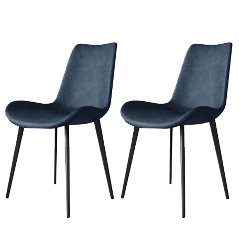 Modern Style Microfiber Leather Chair 20'' Wide Parsons Chair for Home Blue 2 Piece Set Clearhalo ' kitchen&dining_furn' 'Dining Chairs' 'Dining Tables & Seating' 'dining_chair' 'furn' 'furn_dining_chair' 'Furniture' 'furniture_dining_chair' 'Kitchen & Dining Furniture' 'kitchen' 3671366