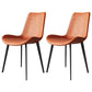 Modern Style Microfiber Leather Chair 20'' Wide Parsons Chair for Home Orange 2 Piece Set Clearhalo ' kitchen&dining_furn' 'Dining Chairs' 'Dining Tables & Seating' 'dining_chair' 'furn' 'furn_dining_chair' 'Furniture' 'furniture_dining_chair' 'Kitchen & Dining Furniture' 'kitchen' 3671377