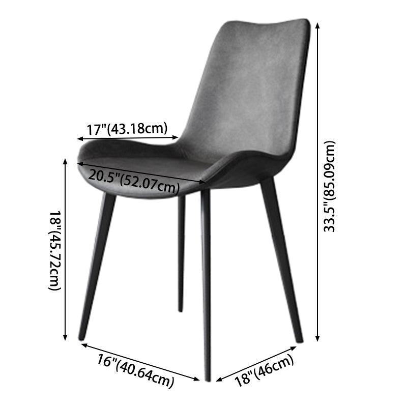 Modern Style Microfiber Leather Chair 20'' Wide Parsons Chair for Home Clearhalo ' kitchen&dining_furn' 'Dining Chairs' 'Dining Tables & Seating' 'dining_chair' 'furn' 'furn_dining_chair' 'Furniture' 'furniture_dining_chair' 'Kitchen & Dining Furniture' 'kitchen' 3671383