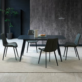 Modern Style Microfiber Leather Chair 20'' Wide Parsons Chair for Home Clearhalo ' kitchen&dining_furn' 'Dining Chairs' 'Dining Tables & Seating' 'dining_chair' 'furn' 'furn_dining_chair' 'Furniture' 'furniture_dining_chair' 'Kitchen & Dining Furniture' 'kitchen' 3671389