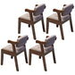 Contemporary Wood Dining Side Chair Home Open Back Dining Side Armchair Walnut 4 Piece Set Clearhalo ' kitchen&dining_furn' 'Dining Chairs' 'Dining Tables & Seating' 'dining_chair' 'furn' 'furn_dining_chair' 'Furniture' 'furniture_dining_chair' 'Kitchen & Dining Furniture' 'kitchen' 3671394