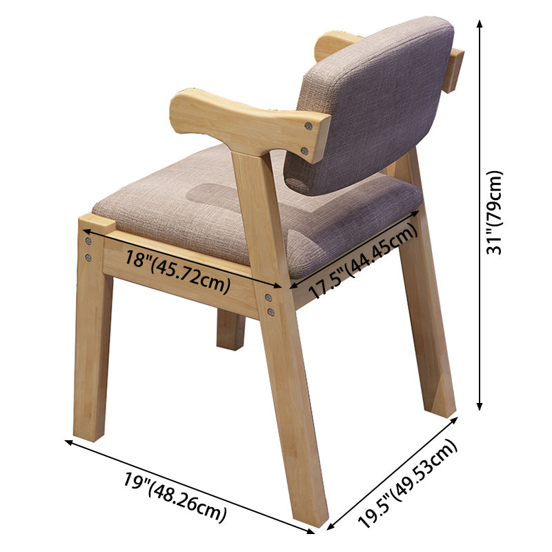 Contemporary Wood Dining Side Chair Home Open Back Dining Side Armchair Clearhalo ' kitchen&dining_furn' 'Dining Chairs' 'Dining Tables & Seating' 'dining_chair' 'furn' 'furn_dining_chair' 'Furniture' 'furniture_dining_chair' 'Kitchen & Dining Furniture' 'kitchen' 3671400