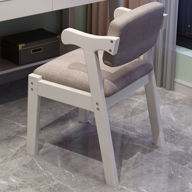 Contemporary Wood Dining Side Chair Home Open Back Dining Side Armchair White 1 Piece Clearhalo ' kitchen&dining_furn' 'Dining Chairs' 'Dining Tables & Seating' 'dining_chair' 'furn' 'furn_dining_chair' 'Furniture' 'furniture_dining_chair' 'Kitchen & Dining Furniture' 'kitchen' 3671402