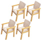 Contemporary Wood Dining Side Chair Home Open Back Dining Side Armchair Natural 4 Piece Set Clearhalo ' kitchen&dining_furn' 'Dining Chairs' 'Dining Tables & Seating' 'dining_chair' 'furn' 'furn_dining_chair' 'Furniture' 'furniture_dining_chair' 'Kitchen & Dining Furniture' 'kitchen' 3671407
