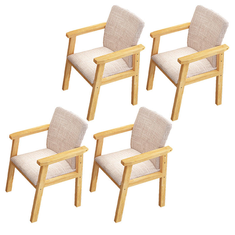 Contemporary Wood Dining Side Chair Home Open Back Dining Side Armchair Natural 4 Piece Set Clearhalo ' kitchen&dining_furn' 'Dining Chairs' 'Dining Tables & Seating' 'dining_chair' 'furn' 'furn_dining_chair' 'Furniture' 'furniture_dining_chair' 'Kitchen & Dining Furniture' 'kitchen' 3671407