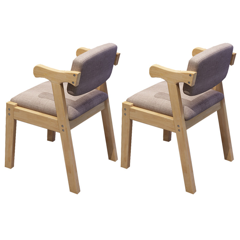 Contemporary Wood Dining Side Chair Home Open Back Dining Side Armchair Wood 2 Piece Set Clearhalo ' kitchen&dining_furn' 'Dining Chairs' 'Dining Tables & Seating' 'dining_chair' 'furn' 'furn_dining_chair' 'Furniture' 'furniture_dining_chair' 'Kitchen & Dining Furniture' 'kitchen' 3671409