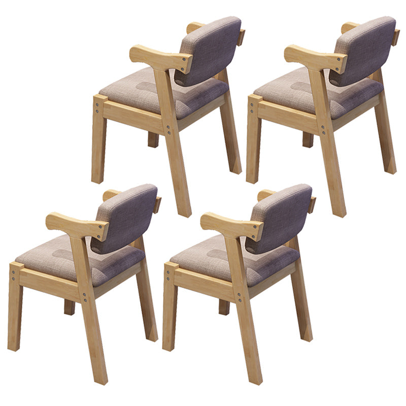 Contemporary Wood Dining Side Chair Home Open Back Dining Side Armchair Wood 4 Piece Set Clearhalo ' kitchen&dining_furn' 'Dining Chairs' 'Dining Tables & Seating' 'dining_chair' 'furn' 'furn_dining_chair' 'Furniture' 'furniture_dining_chair' 'Kitchen & Dining Furniture' 'kitchen' 3671410