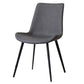 Glam Style Faux Leather Side Chairs Solid Back Armless Dining Chair for Home Use Dark Gray-Black 1 Piece Clearhalo ' kitchen&dining_furn' 'Dining Chairs' 'Dining Tables & Seating' 'dining_chair' 'furn' 'furn_dining_chair' 'Furniture' 'furniture_dining_chair' 'Kitchen & Dining Furniture' 'kitchen' 3671420