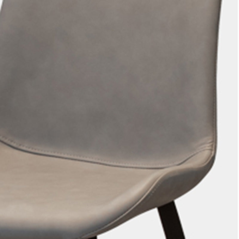 Glam Style Faux Leather Side Chairs Solid Back Armless Dining Chair for Home Use Clearhalo ' kitchen&dining_furn' 'Dining Chairs' 'Dining Tables & Seating' 'dining_chair' 'furn' 'furn_dining_chair' 'Furniture' 'furniture_dining_chair' 'Kitchen & Dining Furniture' 'kitchen' 3671425