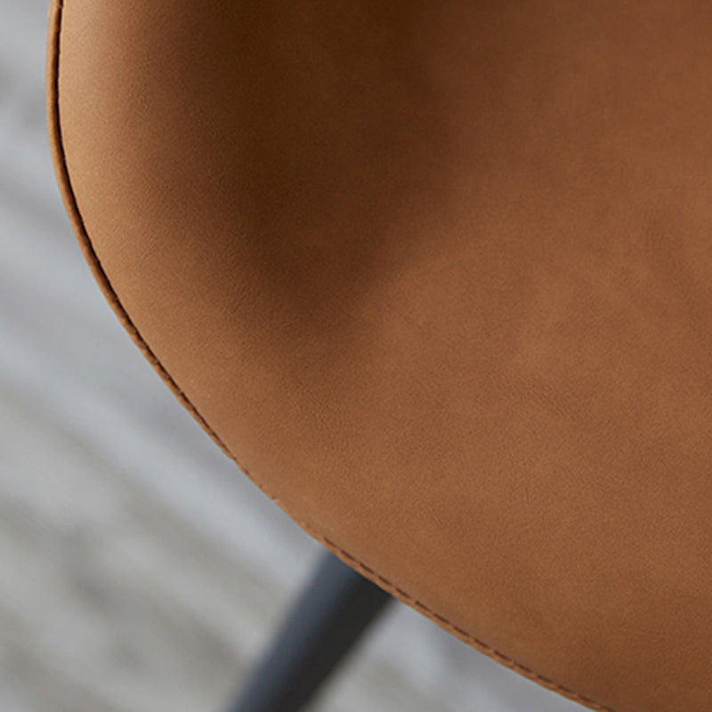 Glam Style Faux Leather Side Chairs Solid Back Armless Dining Chair for Home Use Clearhalo ' kitchen&dining_furn' 'Dining Chairs' 'Dining Tables & Seating' 'dining_chair' 'furn' 'furn_dining_chair' 'Furniture' 'furniture_dining_chair' 'Kitchen & Dining Furniture' 'kitchen' 3671427