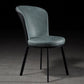Glam Style Upholstered Armless Side Chair Metal 4 Black Finish Legs Solid Back Chairs Clearhalo ' kitchen&dining_furn' 'Dining Chairs' 'Dining Tables & Seating' 'dining_chair' 'furn' 'furn_dining_chair' 'Furniture' 'furniture_dining_chair' 'Kitchen & Dining Furniture' 'kitchen' 3671441