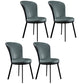 Glam Style Upholstered Armless Side Chair Metal 4 Black Finish Legs Solid Back Chairs Green 4 Piece Set Clearhalo ' kitchen&dining_furn' 'Dining Chairs' 'Dining Tables & Seating' 'dining_chair' 'furn' 'furn_dining_chair' 'Furniture' 'furniture_dining_chair' 'Kitchen & Dining Furniture' 'kitchen' 3671442