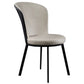 Glam Style Upholstered Armless Side Chair Metal 4 Black Finish Legs Solid Back Chairs Clearhalo ' kitchen&dining_furn' 'Dining Chairs' 'Dining Tables & Seating' 'dining_chair' 'furn' 'furn_dining_chair' 'Furniture' 'furniture_dining_chair' 'Kitchen & Dining Furniture' 'kitchen' 3671446