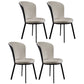Glam Style Upholstered Armless Side Chair Metal 4 Black Finish Legs Solid Back Chairs Beige 4 Piece Set Clearhalo ' kitchen&dining_furn' 'Dining Chairs' 'Dining Tables & Seating' 'dining_chair' 'furn' 'furn_dining_chair' 'Furniture' 'furniture_dining_chair' 'Kitchen & Dining Furniture' 'kitchen' 3671459
