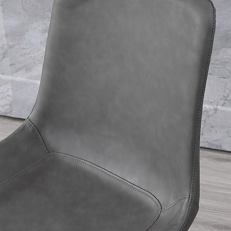 Metal Modern Dining Room Chair Metallic Finish Solid Back Dining Chair Clearhalo ' kitchen&dining_furn' 'Dining Chairs' 'Dining Tables & Seating' 'dining_chair' 'furn' 'furn_dining_chair' 'Furniture' 'furniture_dining_chair' 'Kitchen & Dining Furniture' 'kitchen' 3671471