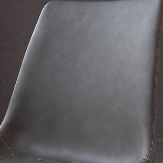 Metal Modern Dining Room Chair Metallic Finish Solid Back Dining Chair Clearhalo ' kitchen&dining_furn' 'Dining Chairs' 'Dining Tables & Seating' 'dining_chair' 'furn' 'furn_dining_chair' 'Furniture' 'furniture_dining_chair' 'Kitchen & Dining Furniture' 'kitchen' 3671475