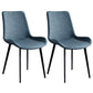 Metal Modern Dining Room Chair Metallic Finish Solid Back Dining Chair Blue 2 Piece Set Clearhalo ' kitchen&dining_furn' 'Dining Chairs' 'Dining Tables & Seating' 'dining_chair' 'furn' 'furn_dining_chair' 'Furniture' 'furniture_dining_chair' 'Kitchen & Dining Furniture' 'kitchen' 3671487