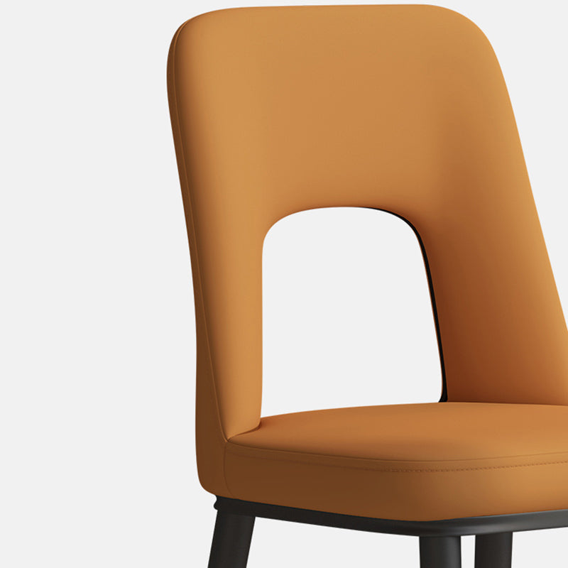 Home Scandinavian Side Chair Open Back Metal Upholstered Dining Room Chair Clearhalo ' kitchen&dining_furn' 'Dining Chairs' 'Dining Tables & Seating' 'dining_chair' 'furn' 'furn_dining_chair' 'Furniture' 'furniture_dining_chair' 'Kitchen & Dining Furniture' 'kitchen' 3671495