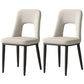 Home Scandinavian Side Chair Open Back Metal Upholstered Dining Room Chair Off-White 2 Piece Set Clearhalo ' kitchen&dining_furn' 'Dining Chairs' 'Dining Tables & Seating' 'dining_chair' 'furn' 'furn_dining_chair' 'Furniture' 'furniture_dining_chair' 'Kitchen & Dining Furniture' 'kitchen' 3671497