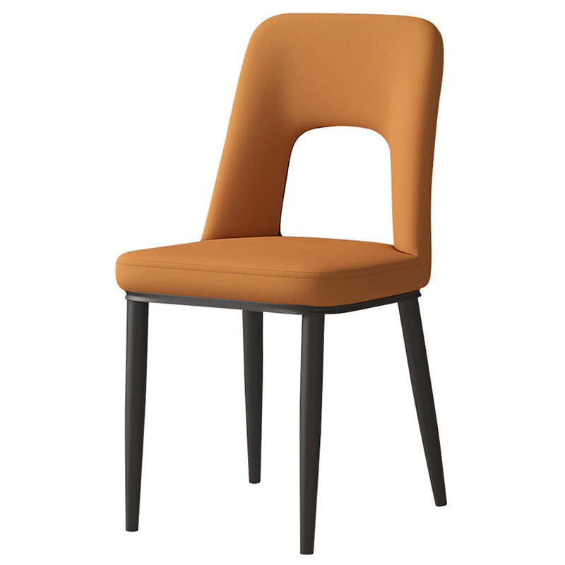 Home Scandinavian Side Chair Open Back Metal Upholstered Dining Room Chair Clearhalo ' kitchen&dining_furn' 'Dining Chairs' 'Dining Tables & Seating' 'dining_chair' 'furn' 'furn_dining_chair' 'Furniture' 'furniture_dining_chair' 'Kitchen & Dining Furniture' 'kitchen' 3671498