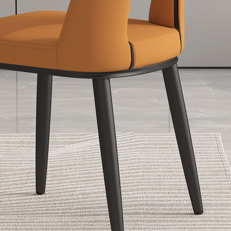 Home Scandinavian Side Chair Open Back Metal Upholstered Dining Room Chair Clearhalo ' kitchen&dining_furn' 'Dining Chairs' 'Dining Tables & Seating' 'dining_chair' 'furn' 'furn_dining_chair' 'Furniture' 'furniture_dining_chair' 'Kitchen & Dining Furniture' 'kitchen' 3671504