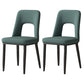 Home Scandinavian Side Chair Open Back Metal Upholstered Dining Room Chair Blackish Green 2 Piece Set Clearhalo ' kitchen&dining_furn' 'Dining Chairs' 'Dining Tables & Seating' 'dining_chair' 'furn' 'furn_dining_chair' 'Furniture' 'furniture_dining_chair' 'Kitchen & Dining Furniture' 'kitchen' 3671510