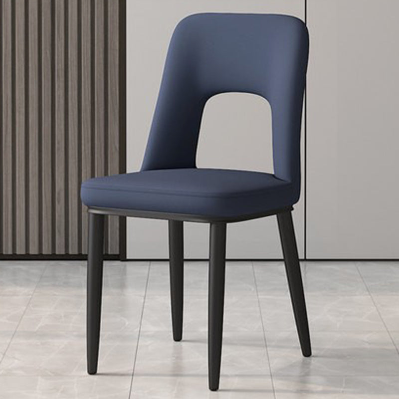Home Scandinavian Side Chair Open Back Metal Upholstered Dining Room Chair Light Blue 1 Piece Clearhalo ' kitchen&dining_furn' 'Dining Chairs' 'Dining Tables & Seating' 'dining_chair' 'furn' 'furn_dining_chair' 'Furniture' 'furniture_dining_chair' 'Kitchen & Dining Furniture' 'kitchen' 3671514