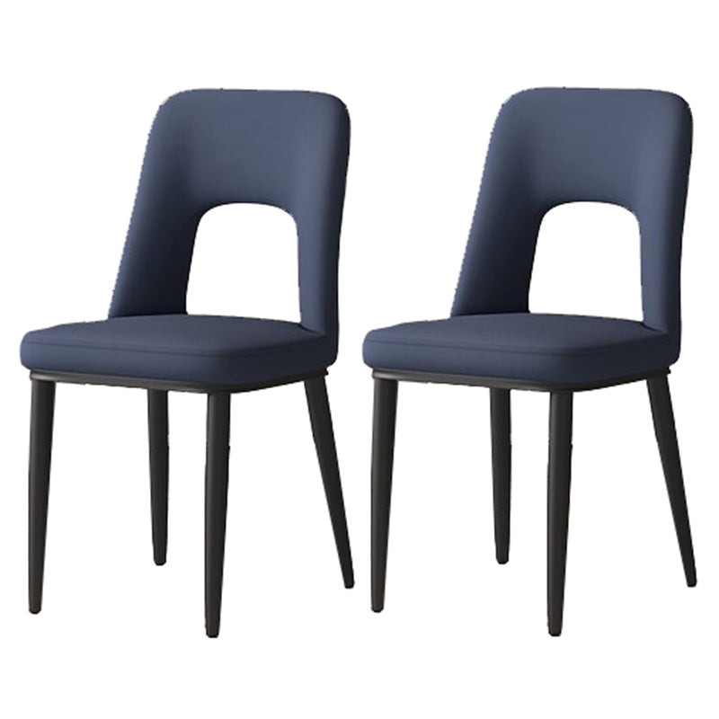Home Scandinavian Side Chair Open Back Metal Upholstered Dining Room Chair Light Blue 2 Piece Set Clearhalo ' kitchen&dining_furn' 'Dining Chairs' 'Dining Tables & Seating' 'dining_chair' 'furn' 'furn_dining_chair' 'Furniture' 'furniture_dining_chair' 'Kitchen & Dining Furniture' 'kitchen' 3671515