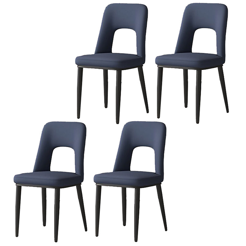 Home Scandinavian Side Chair Open Back Metal Upholstered Dining Room Chair Light Blue 4 Piece Set Clearhalo ' kitchen&dining_furn' 'Dining Chairs' 'Dining Tables & Seating' 'dining_chair' 'furn' 'furn_dining_chair' 'Furniture' 'furniture_dining_chair' 'Kitchen & Dining Furniture' 'kitchen' 3671516