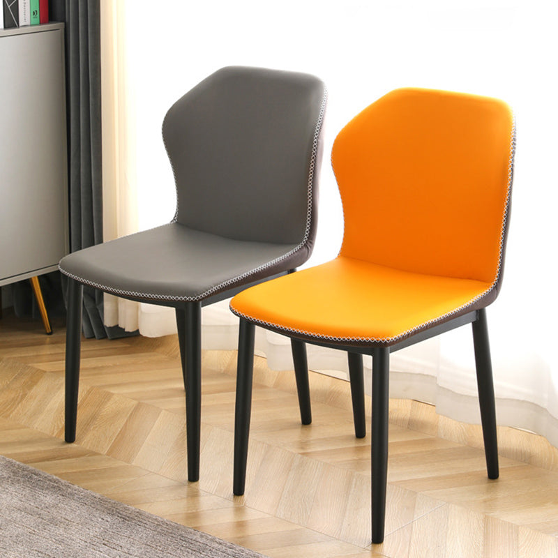 Contemporary Side Metal Frame Chair 17" Wide Parsons Dining Chair for Home Clearhalo ' kitchen&dining_furn' 'Dining Chairs' 'Dining Tables & Seating' 'dining_chair' 'furn' 'furn_dining_chair' 'Furniture' 'furniture_dining_chair' 'Kitchen & Dining Furniture' 'kitchen' 3671517