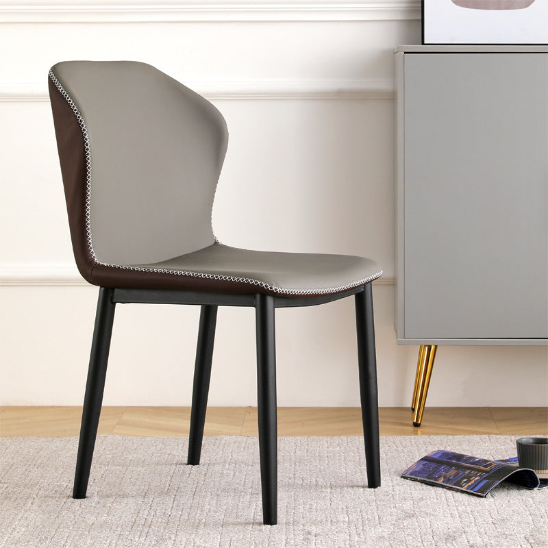 Contemporary Side Metal Frame Chair 17" Wide Parsons Dining Chair for Home Clearhalo ' kitchen&dining_furn' 'Dining Chairs' 'Dining Tables & Seating' 'dining_chair' 'furn' 'furn_dining_chair' 'Furniture' 'furniture_dining_chair' 'Kitchen & Dining Furniture' 'kitchen' 3671520
