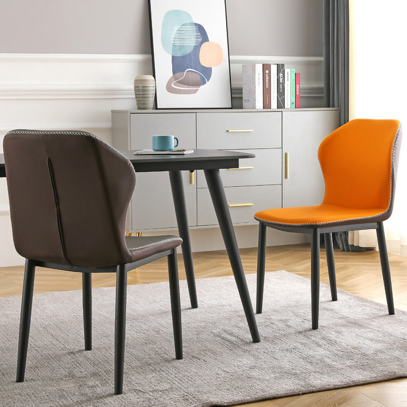 Contemporary Side Metal Frame Chair 17" Wide Parsons Dining Chair for Home Clearhalo ' kitchen&dining_furn' 'Dining Chairs' 'Dining Tables & Seating' 'dining_chair' 'furn' 'furn_dining_chair' 'Furniture' 'furniture_dining_chair' 'Kitchen & Dining Furniture' 'kitchen' 3671525