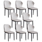 Contemporary Side Metal Frame Chair 17" Wide Parsons Dining Chair for Home Light Gray 8 Piece Set Clearhalo ' kitchen&dining_furn' 'Dining Chairs' 'Dining Tables & Seating' 'dining_chair' 'furn' 'furn_dining_chair' 'Furniture' 'furniture_dining_chair' 'Kitchen & Dining Furniture' 'kitchen' 3671531