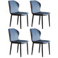 Contemporary Side Metal Frame Chair 17" Wide Parsons Dining Chair for Home Blue 4 Piece Set Clearhalo ' kitchen&dining_furn' 'Dining Chairs' 'Dining Tables & Seating' 'dining_chair' 'furn' 'furn_dining_chair' 'Furniture' 'furniture_dining_chair' 'Kitchen & Dining Furniture' 'kitchen' 3671533