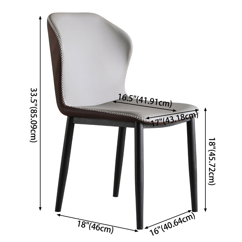 Contemporary Side Metal Frame Chair 17" Wide Parsons Dining Chair for Home Clearhalo ' kitchen&dining_furn' 'Dining Chairs' 'Dining Tables & Seating' 'dining_chair' 'furn' 'furn_dining_chair' 'Furniture' 'furniture_dining_chair' 'Kitchen & Dining Furniture' 'kitchen' 3671536