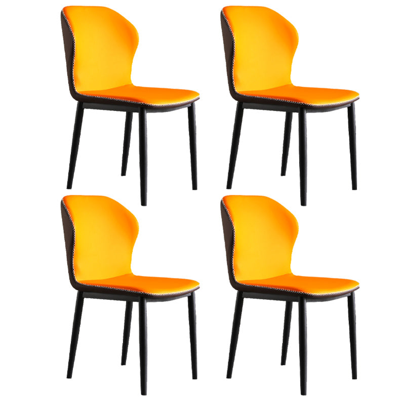 Contemporary Side Metal Frame Chair 17" Wide Parsons Dining Chair for Home Ginger 4 Piece Set Clearhalo ' kitchen&dining_furn' 'Dining Chairs' 'Dining Tables & Seating' 'dining_chair' 'furn' 'furn_dining_chair' 'Furniture' 'furniture_dining_chair' 'Kitchen & Dining Furniture' 'kitchen' 3671537